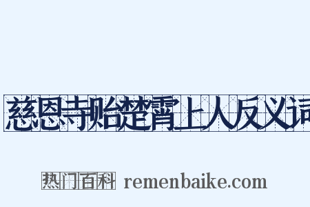 慈恩寺贻楚霄上人反义词是什么意思的图片